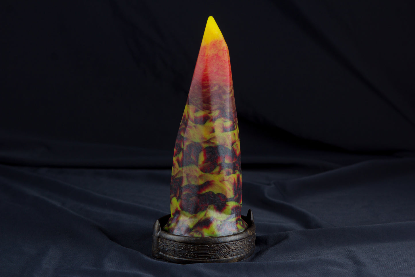 Medium Bloomstone in lava color, split firmness