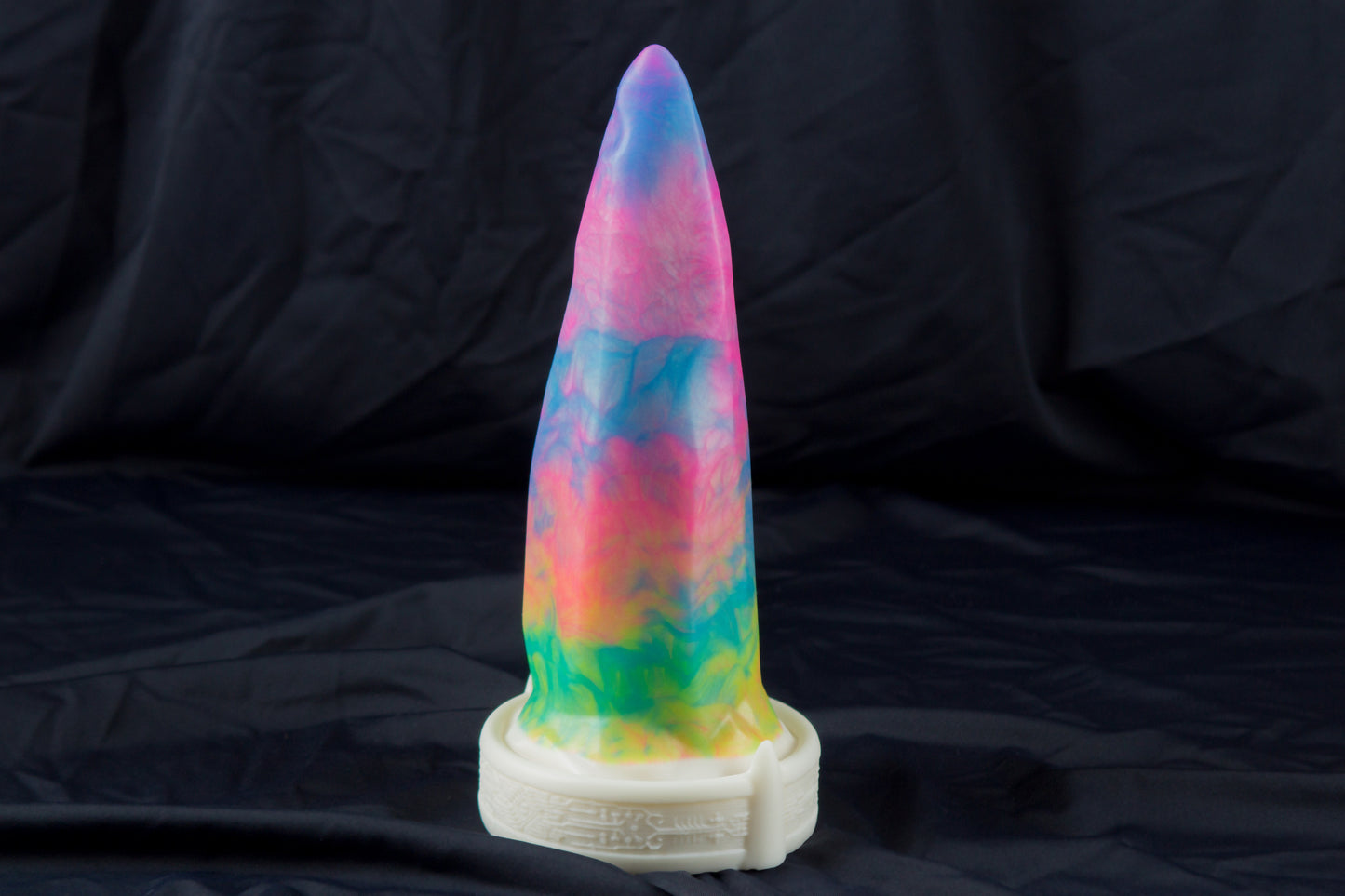 Large, Bloomstone, glow rainbow marble, medium firmness
