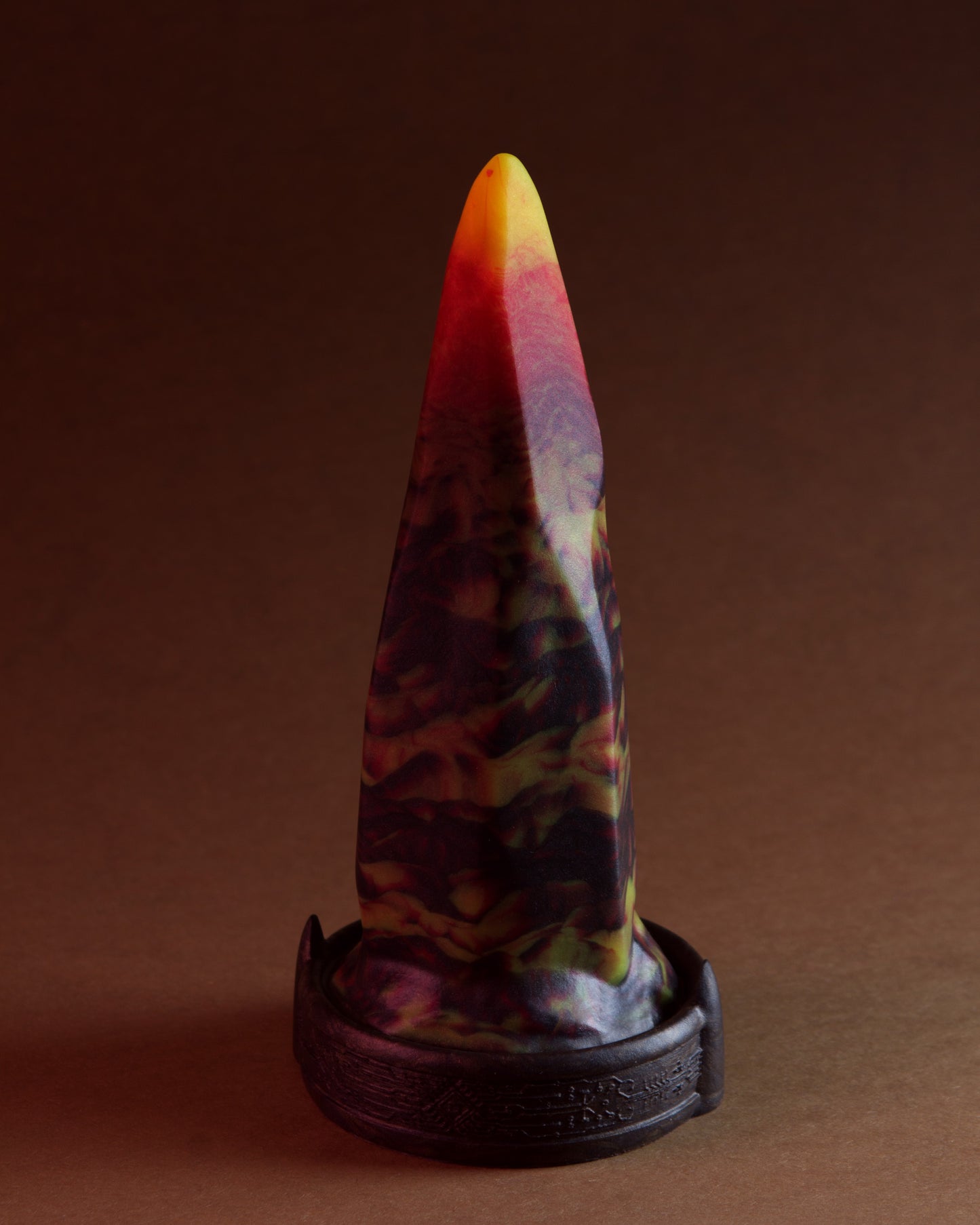 Medium Bloomstone in lava color, split firmness