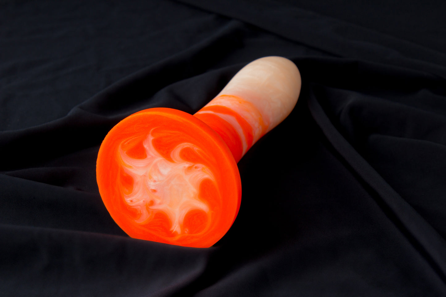 Petunia, Glow orange and pearl color, Hard firmness