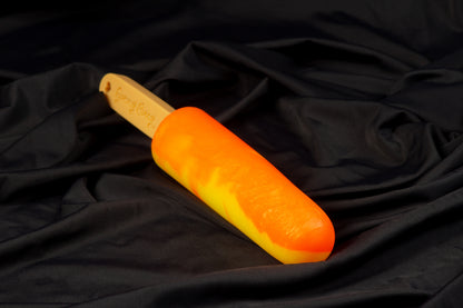 Gummy pop, Orange and yellow, medium firmness