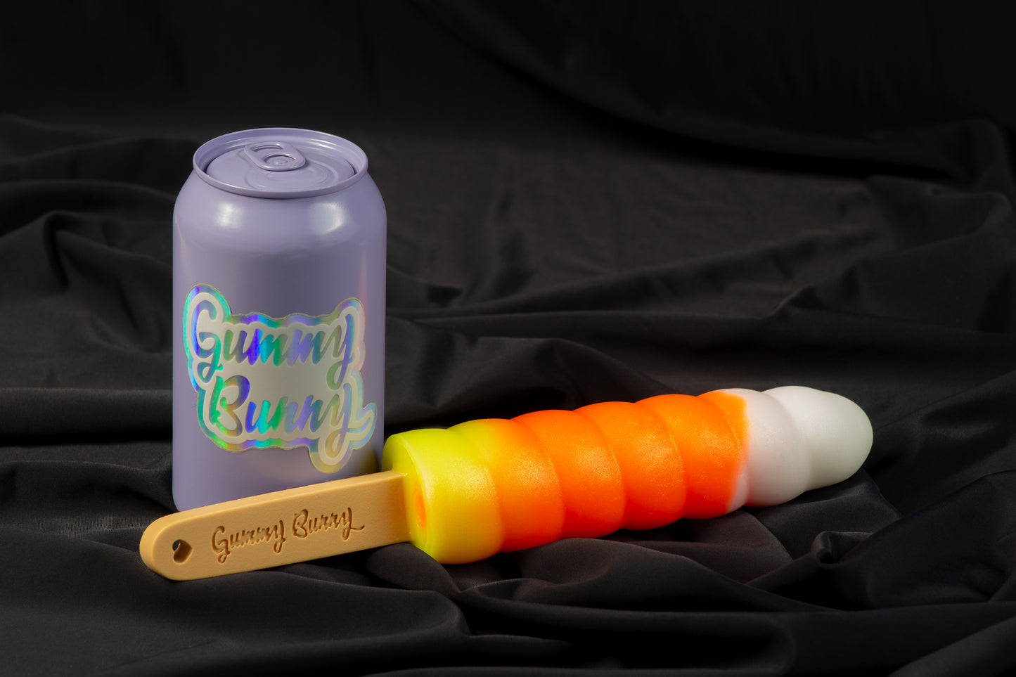 Swirl Gummy pop, candy corn, Medium firmness