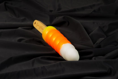 Swirl Gummy pop, candy corn, Medium firmness