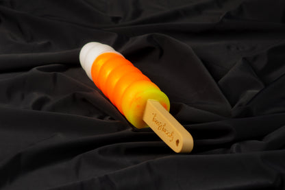 Swirl Gummy pop, candy corn, Medium firmness