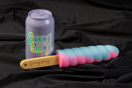Swirl Gummy pop, Glow pink and blue, Medium firmness