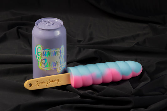Swirl Gummy pop, Glow pink and blue, Medium firmness