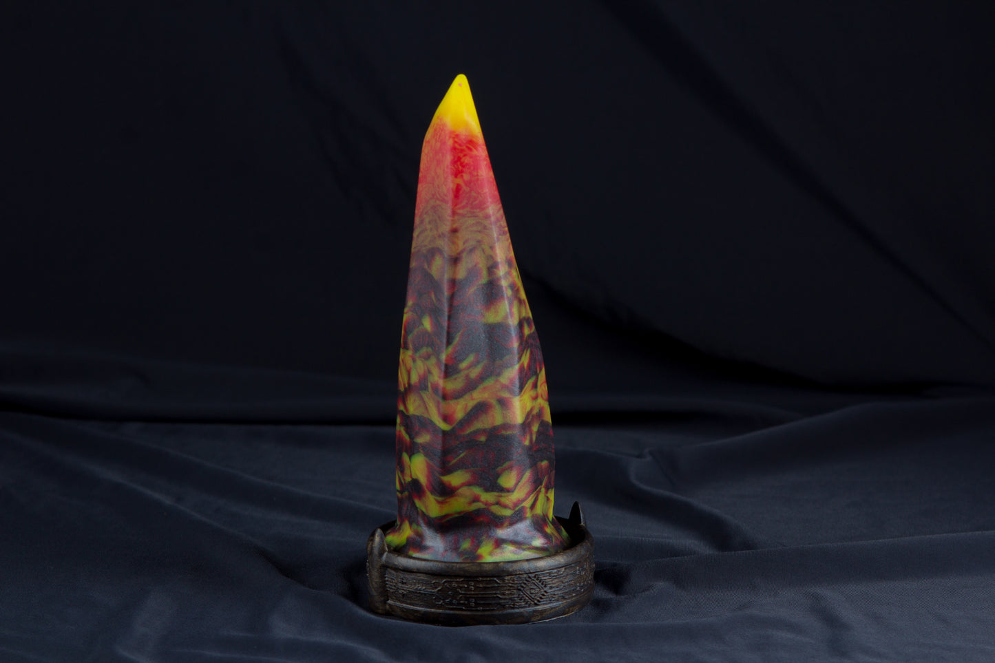 Medium Bloomstone in lava color, split firmness
