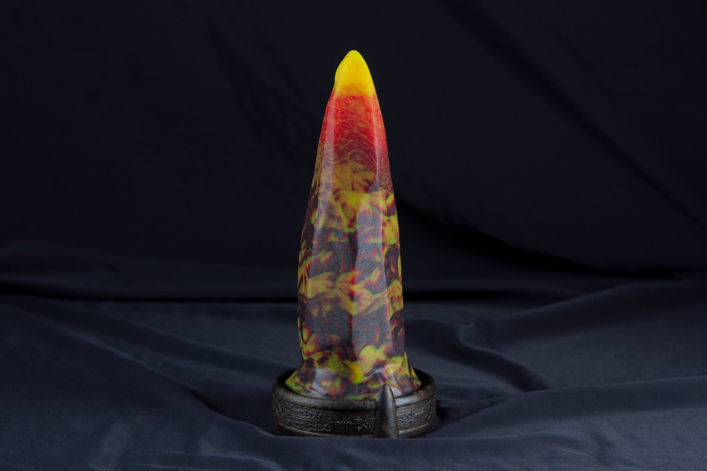 Medium Bloomstone in lava color, split firmness