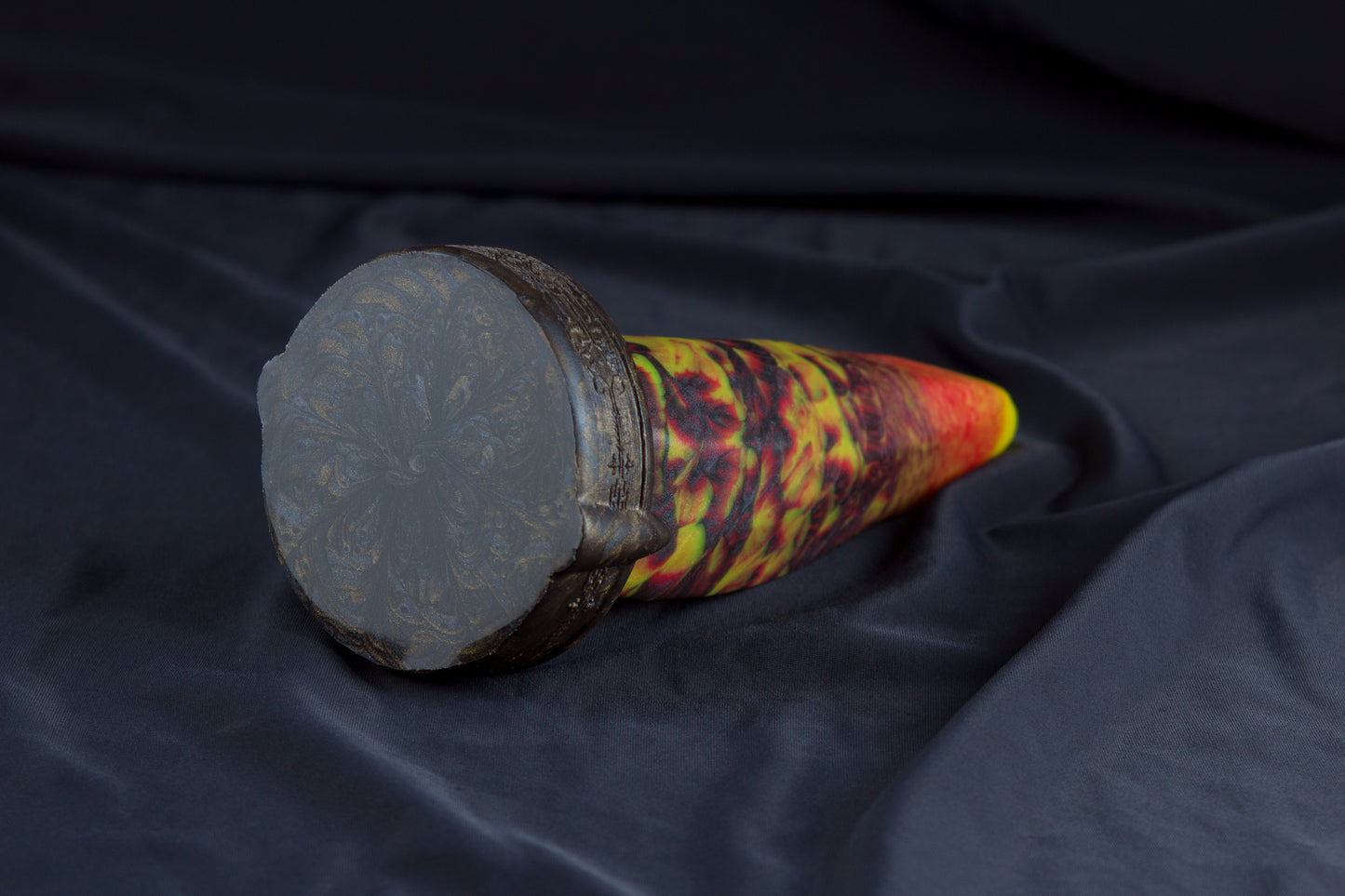 Medium Bloomstone in lava color, split firmness