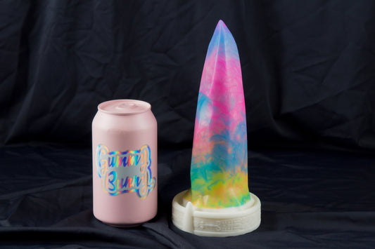 Large, Bloomstone, glow rainbow marble, medium firmness