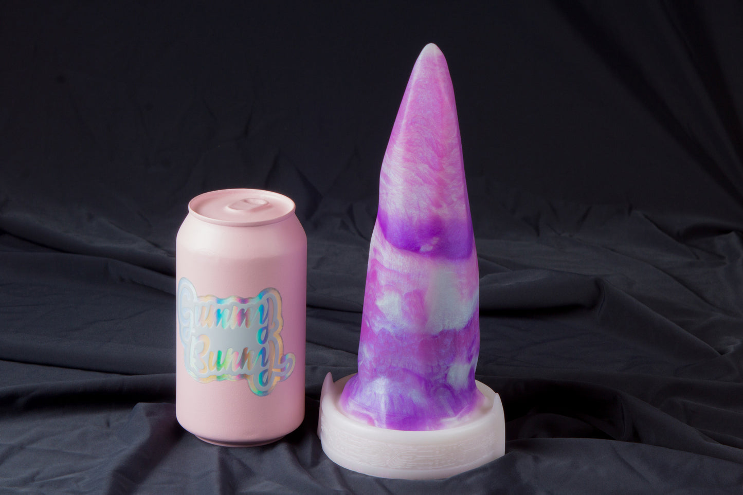 Large Bloomstone in glow amethyst and white color, soft firmness
