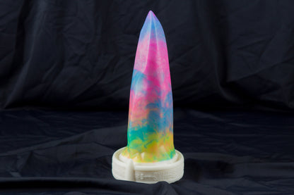Large, Bloomstone, glow rainbow marble, medium firmness
