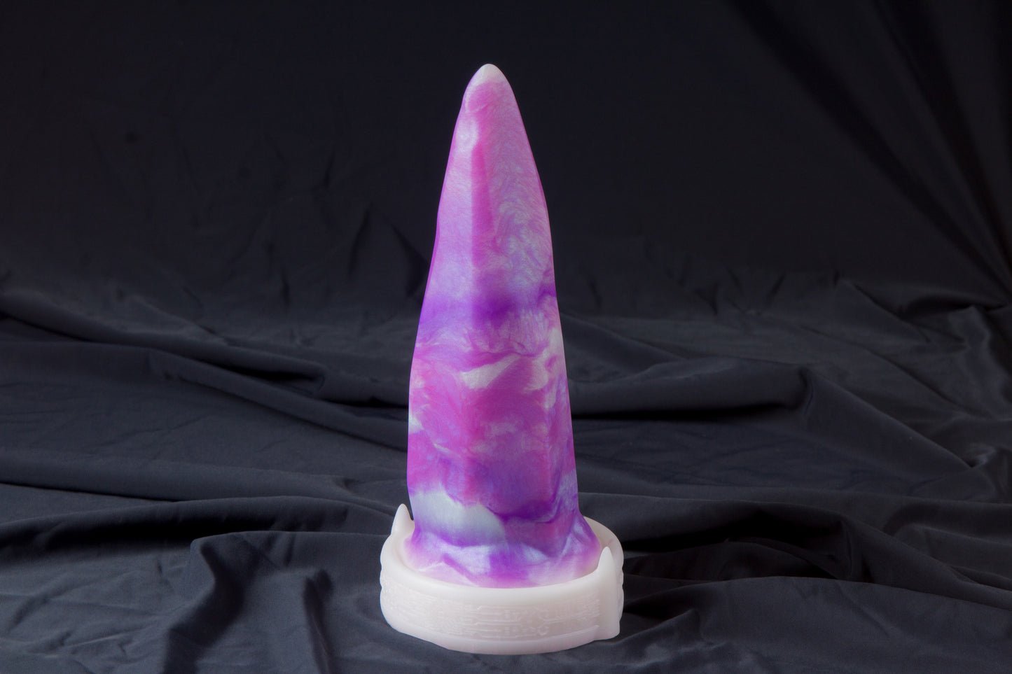 Large Bloomstone in glow amethyst and white color, soft firmness