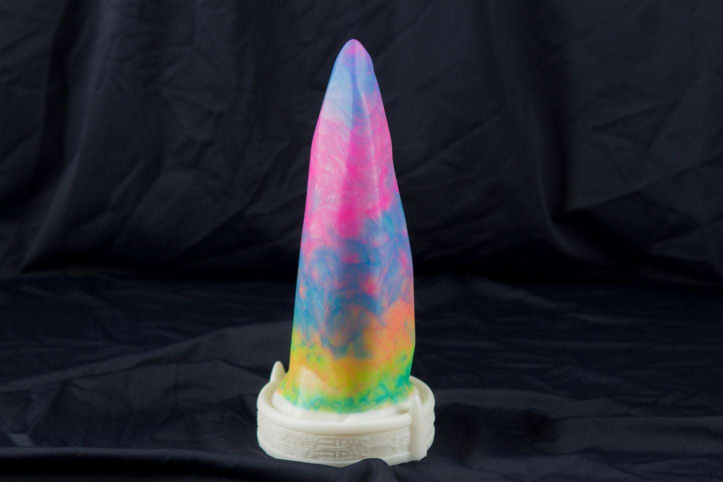Large, Bloomstone, glow rainbow marble, medium firmness