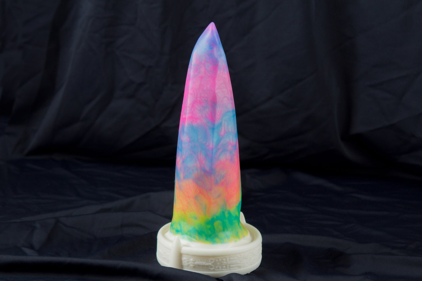 Large, Bloomstone, glow rainbow marble, medium firmness