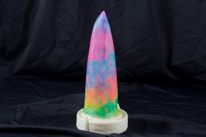 Large, Bloomstone, glow rainbow marble, medium firmness