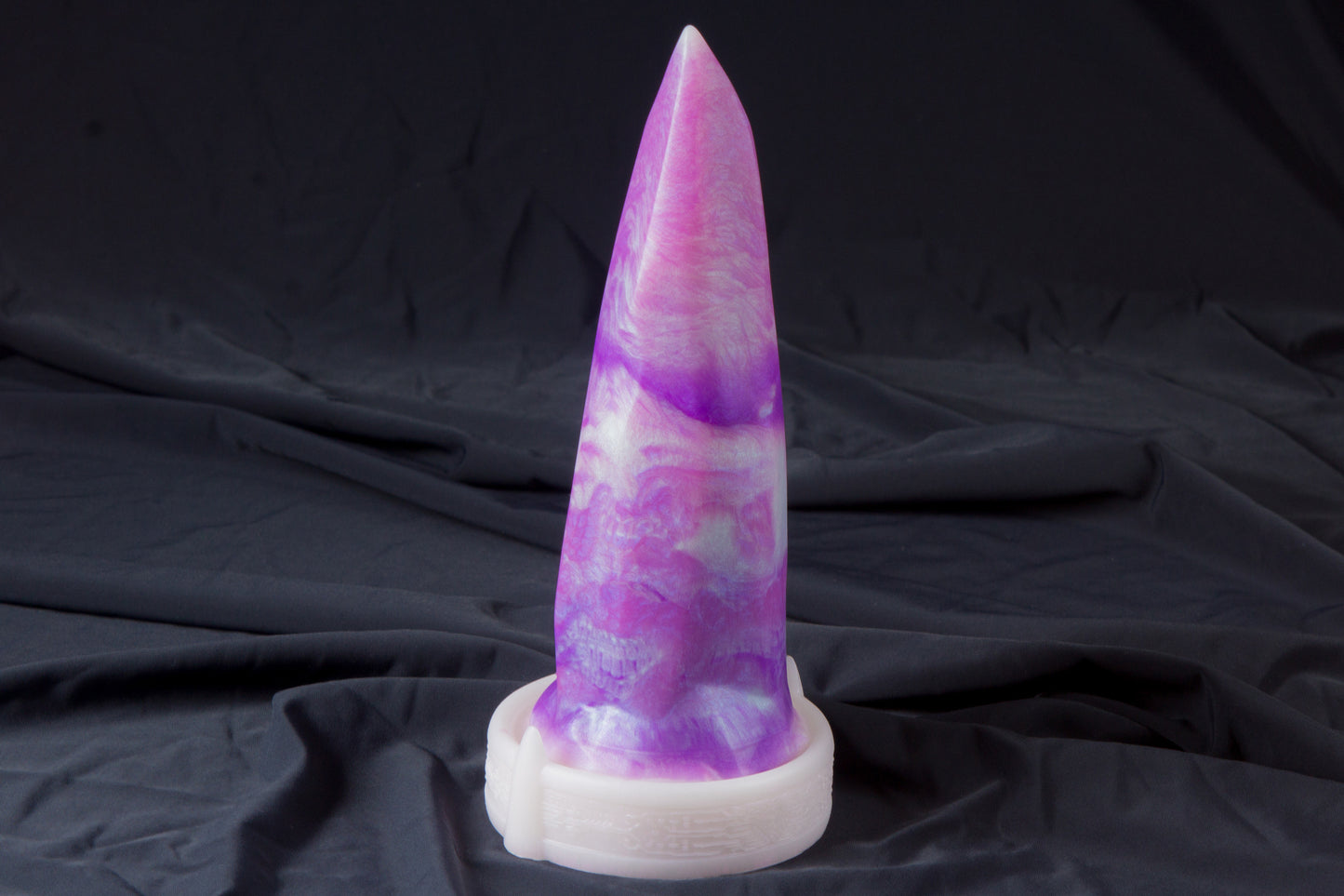 Large Bloomstone in glow amethyst and white color, soft firmness