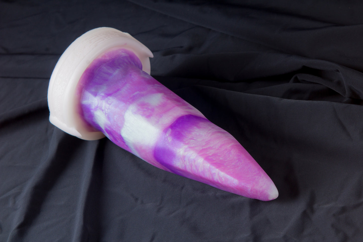 Large Bloomstone in glow amethyst and white color, soft firmness