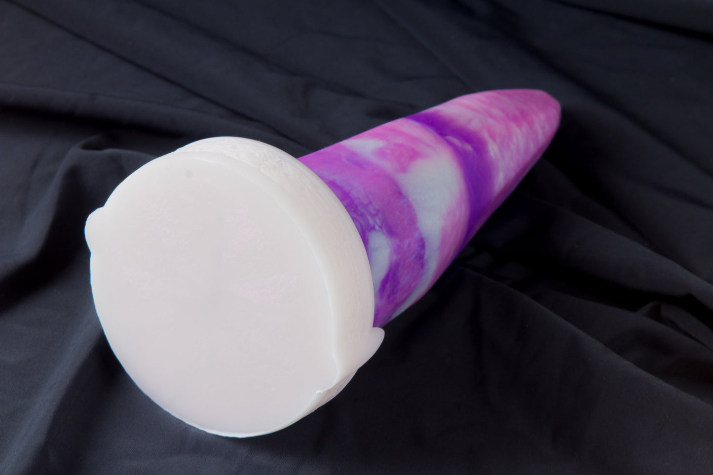 Large Bloomstone in glow amethyst and white color, soft firmness