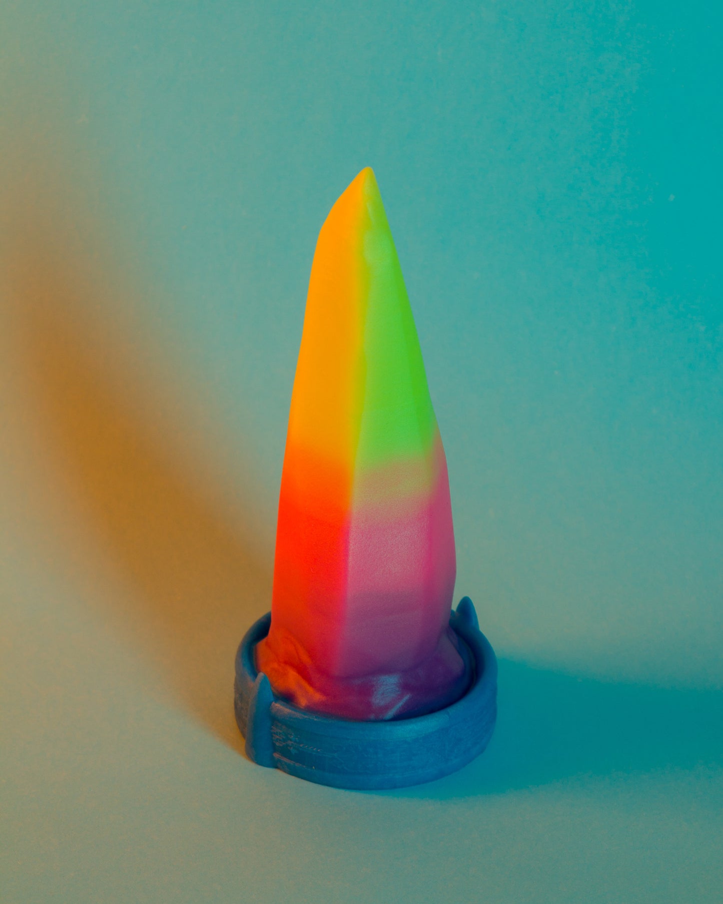 Medium Bloomstone in glow in the dark retrowave colors, soft firmness
