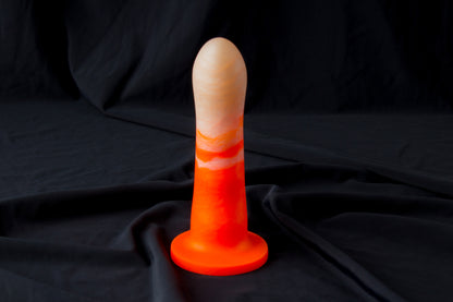Petunia, Glow orange and pearl color, Hard firmness